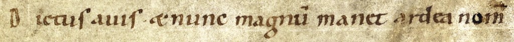 Dictus avis, et nunc magnum manet Ardea nomen The bird having spoken; and now the name of Ardea remains great (7.412)