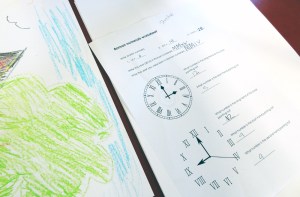 A Roman numerals worksheet. Some students found it way too easy, others could barely move past the first questions. I kept the bright kids occupied by asking them to write my birthdate, 1992, in Roman numerals.