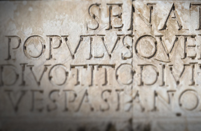 SPQR Roman inscription augustus imperator